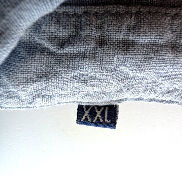 Effortless Chic: Escales Paris Limited Edition Blue Linen Shirt - Picture 5 of 12